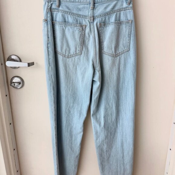 UNIQLO Women's Straight-Leg Distressed Jeans Light Wash Size 24 New - Picture 5 of 5